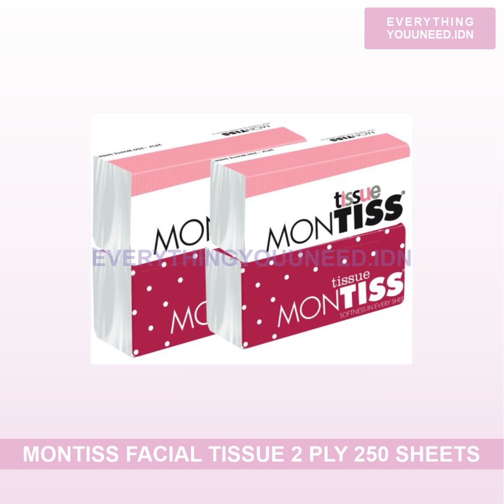 Jual Montiss Facial Tissue 2 Ply 250 Sheets Shopee Indonesia