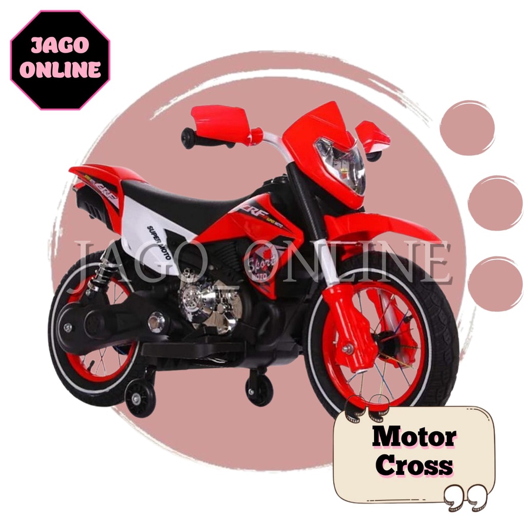 Mainan Anak Laki Cowok Motor Motoran Aki Off Road Cross