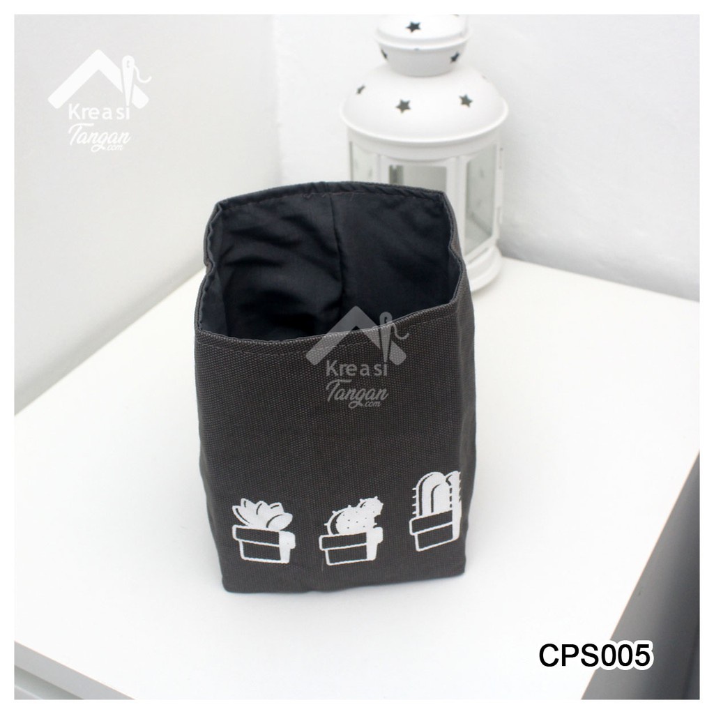 COVER POT / STORAGE MULTIFUNGSI POLOS SABLON CACTUS CPS005