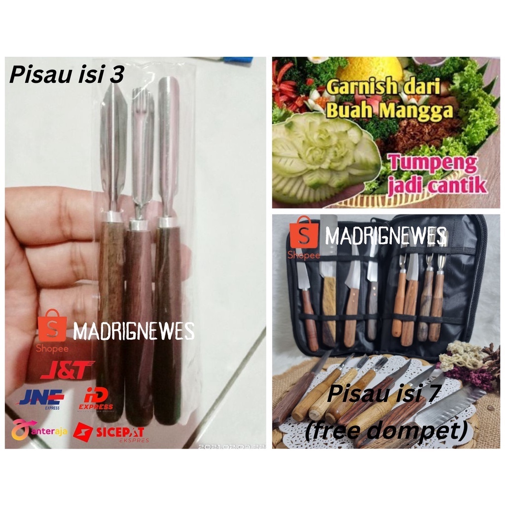 Pisau garnish tumpeng | pisau curving | pisau ukir buah dan sayur | pisau hias tumpeng serbaguna | P