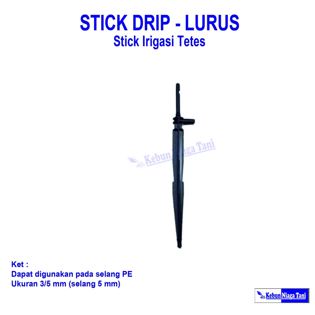 Stick Drip Lurus 5 mm Hitam - stik tetes