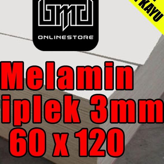 Melamin Putih Glossy Ukuran (60x120)cm Papan kayu Triplek 3mm