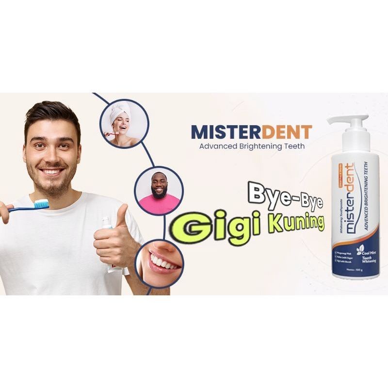 Odol Misterdent Pemutih Gigi Dan Pembersih Karang Gigi Kuning Original Permanen Bpom Odol Pemutih Gigi MISTERDENT ADVANCED BRIGHTENING