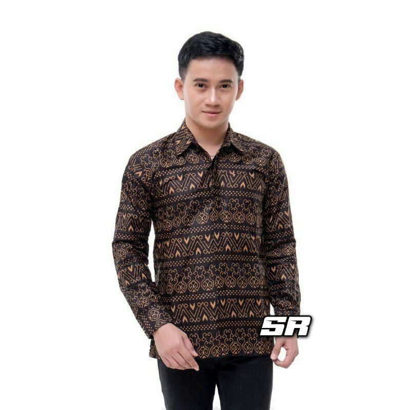 KEMEJA BATIK PRIA LENGAN PANJANG SIZE M L XL XXL