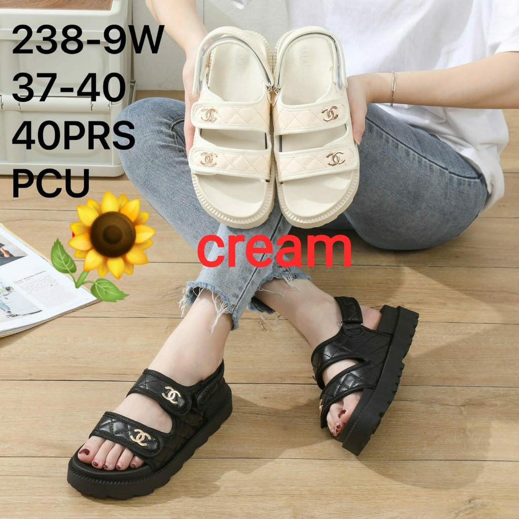 Sandal Tali Belakang Jelly Wedges Fashion Wanita Korea Kekinian Import Terbaru by AGUNG STYLE Balance 238-9W