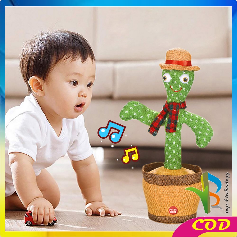 RB-M179 Mainan Kaktus Bergoyang Dancing Cactus Boneka Kaktus Goyang dan Bicara Kaktus Joget Ngomong