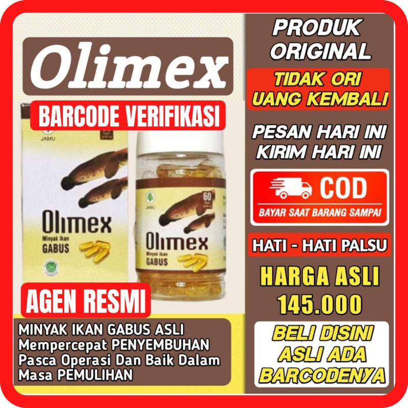 KAPSUL OLIMEX - OLIMEX MINYAK IKAN GABUS PREMIUM OLIMEX ASLI 100% Kapsul OLIMEX Original Mengatasi L