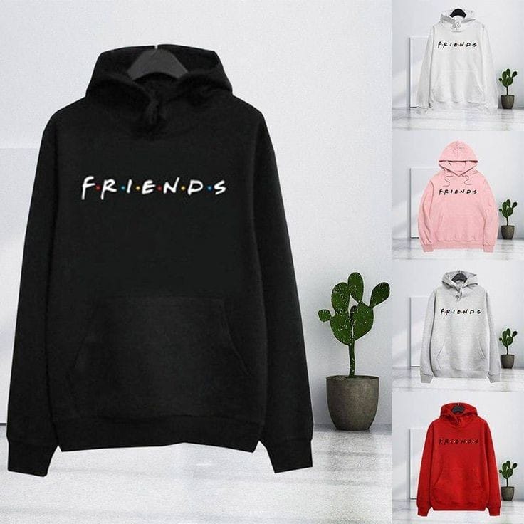 Parisdivarious Sweater Hoodie Jemper Friends Bahan Fleece Size S - XXL (Pria &amp; Wanita)