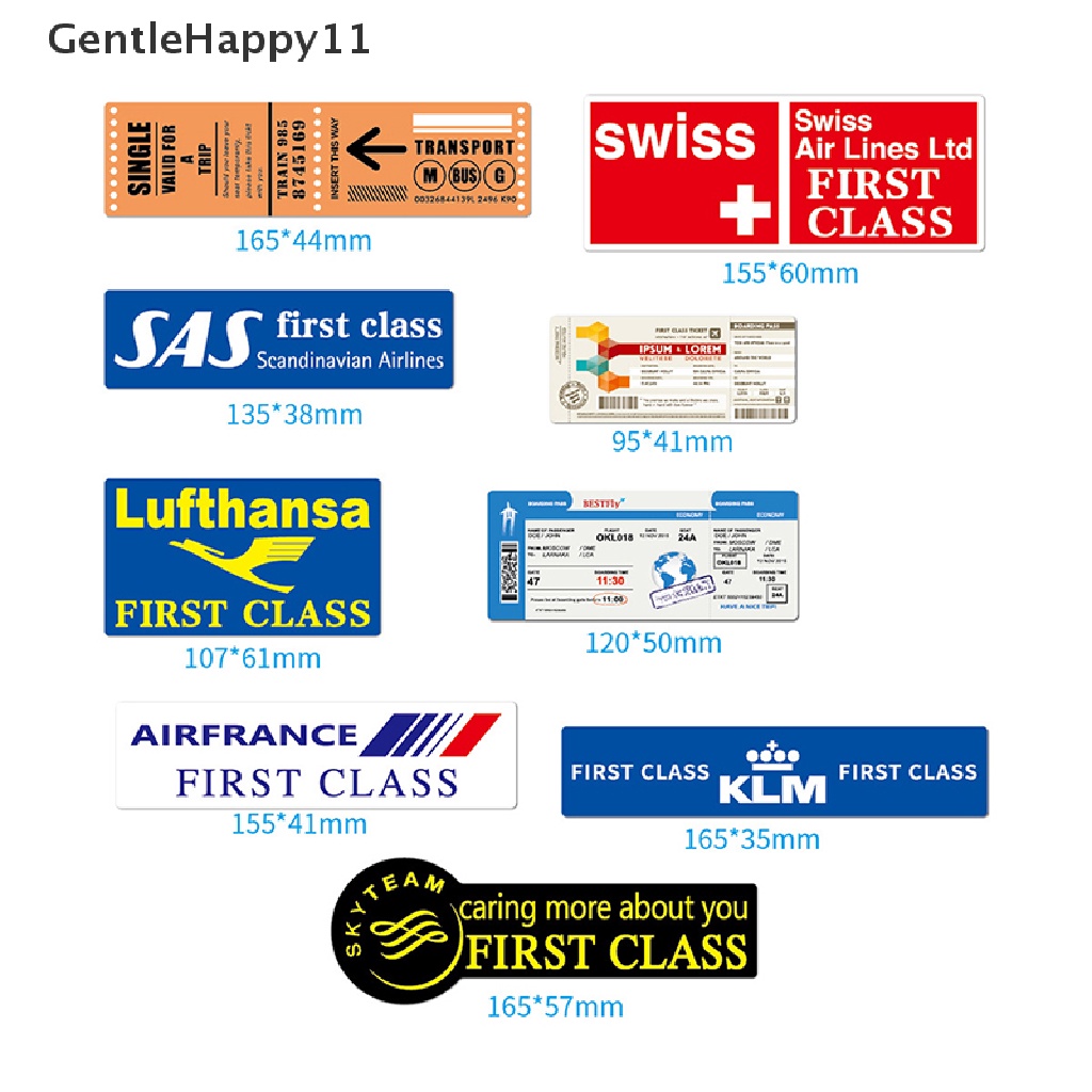 Gentlehappy 30PCS Boarding Pass Air Ticket Graffiti Stiker DIY Sepeda Travel Bagasi Sticker id
