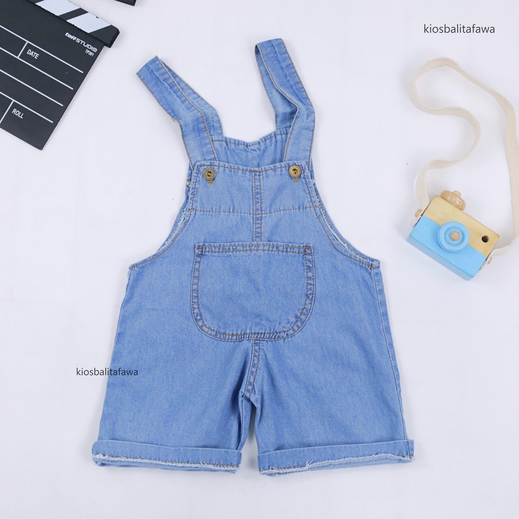 (1-4 Tahun) Overall Denim Blue Anak Laki &amp; Perempuan / Baju Kodok Jins Bahan Denim Celana Korea Kualitas Import Levis Lepis Anak Perempuan Setelan Babycinnamon