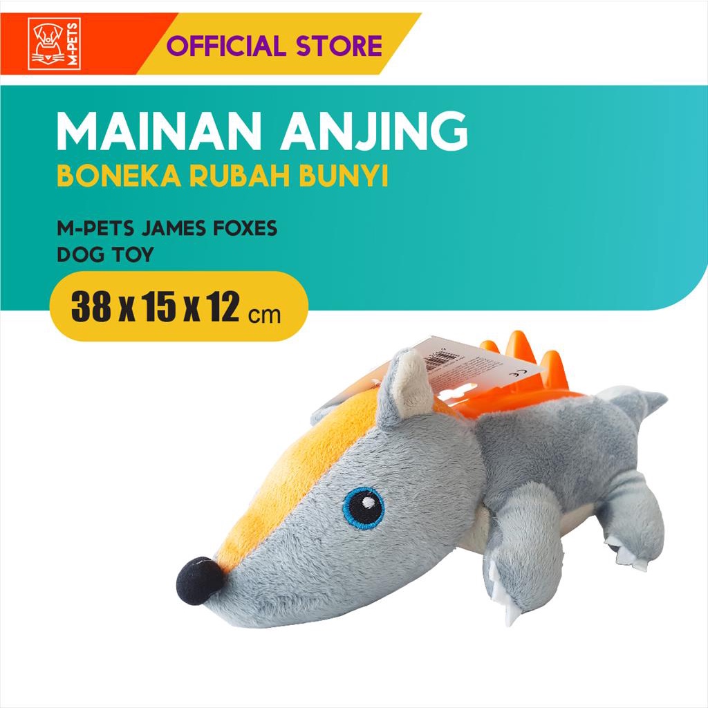 M-Pets James Foxes Dog Toy / Mainan Anjing Boneka Rubah Bunyi