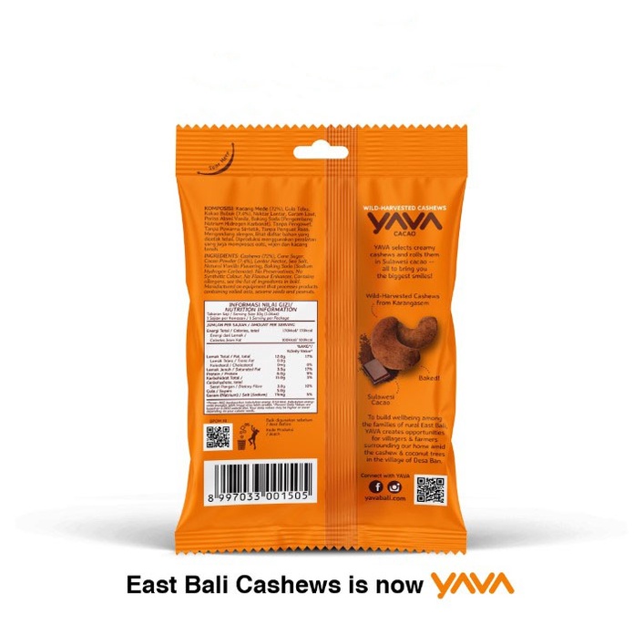 East Bali Cashew Yava Cacao Cashew Nuts - Kacang Sehat 35 gr