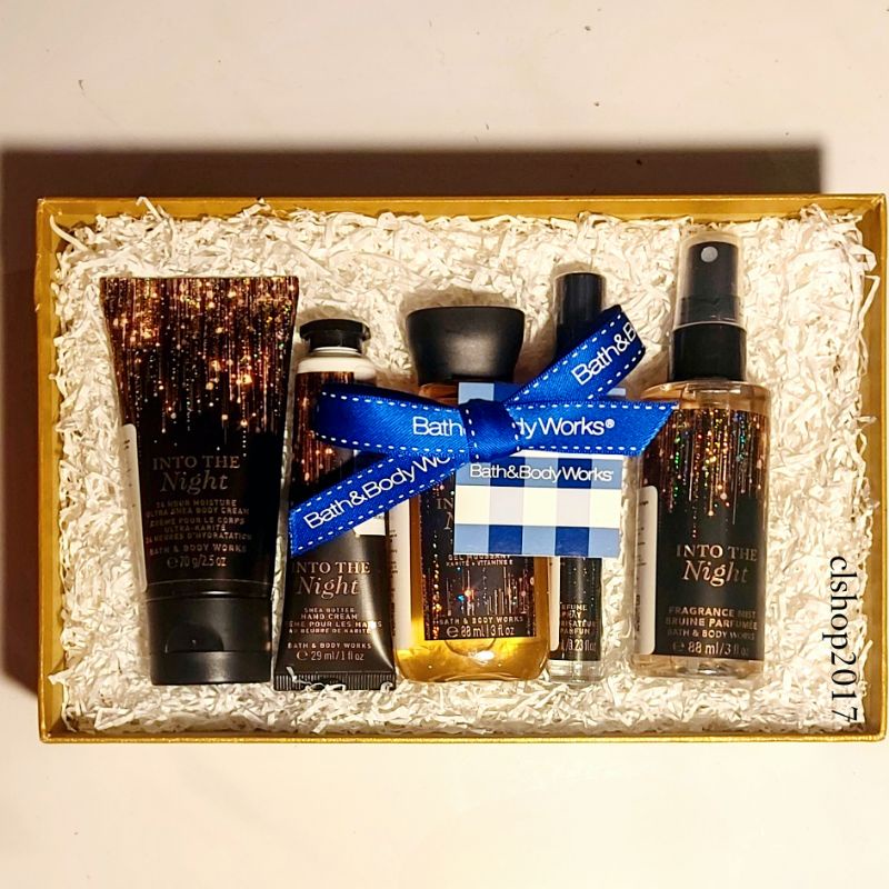 BBW INTO THE NIGHT TRAVELSIZE GIFT SET PAKET BATH &amp; BODY WORKS ITN