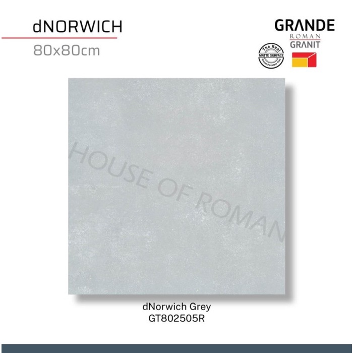 TERHEMAT ROMAN GRANIT 80 X 80 GT802505R DNORWICH GREY