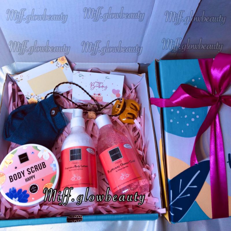 Miffglow - Hampers Scarlett whitening body lotion scarlett body shower kado ulang tahun kado unik kado cewek kado pacar