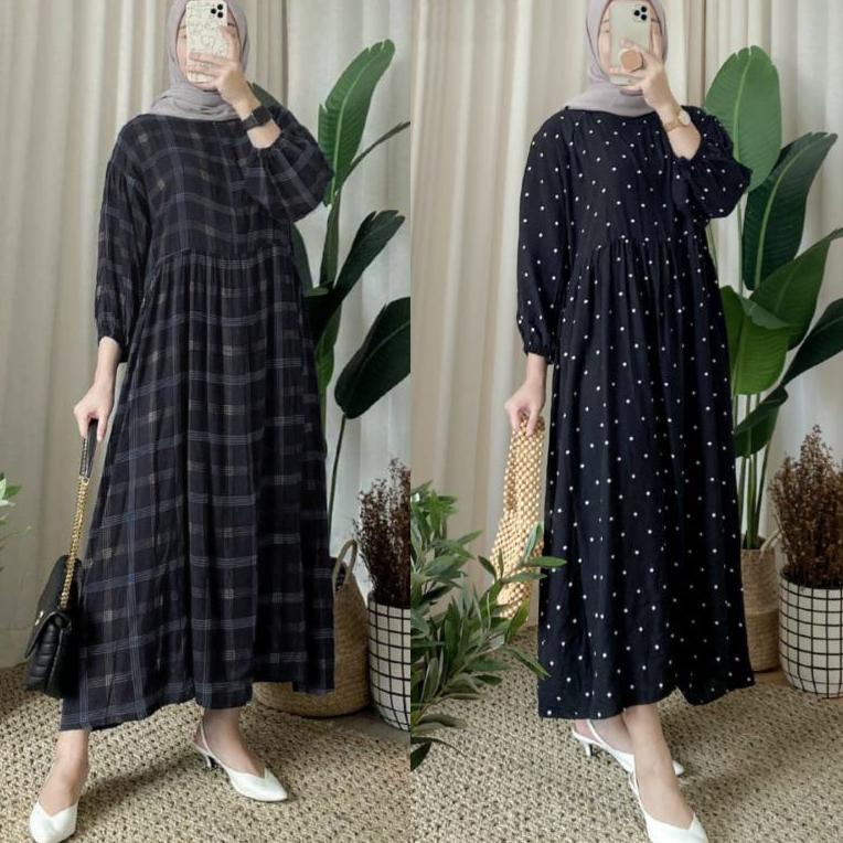 PROMO Midi Dress Wanita / Gamis Remaja ❂ 859