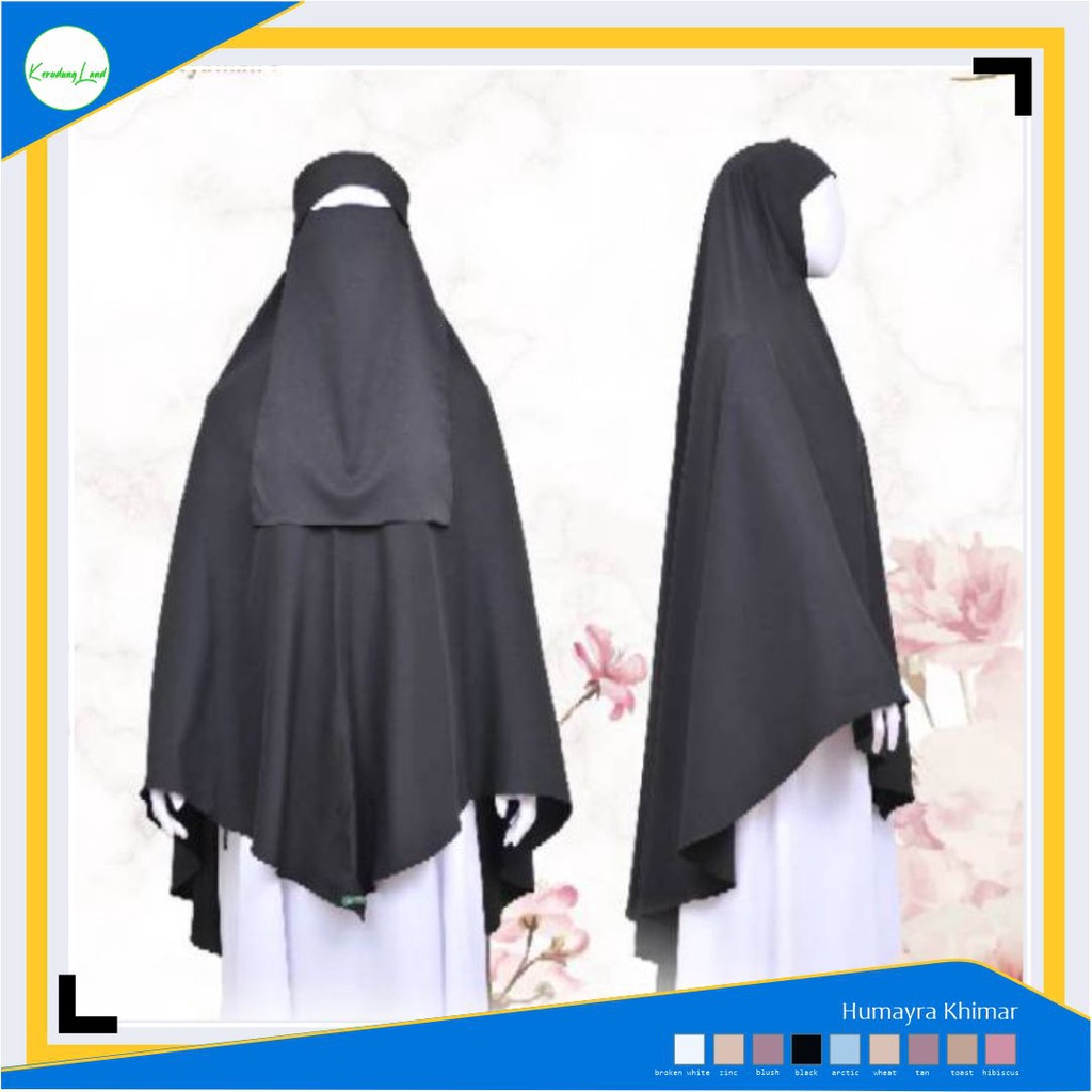 Humayra Khimar Syari Kerudung Hijab Niqab Cadar Khadijah Indonesia
