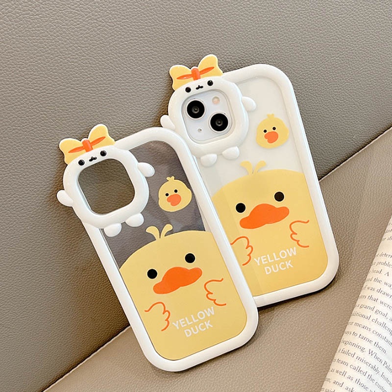 Case Desain Kartun Monster Bebek Kuning Untuk OPPO A57 2022 A77S A77 A15 A16 A16K A54 A53 A12 A5S A7 A3S A11k A31 A52 A92 A94 A93 A37 F9 A1K A96 A36 Arom