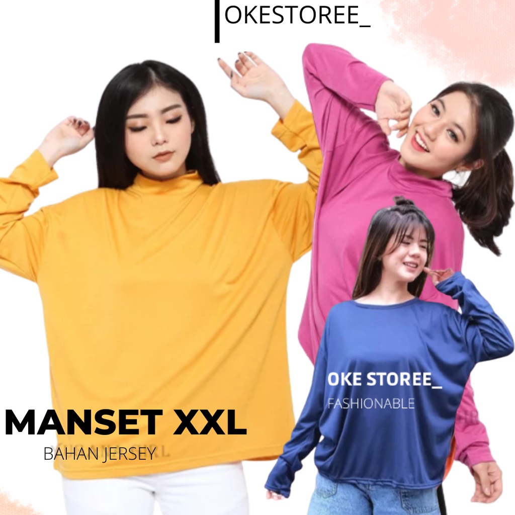 BAJU MANSET SPANDEK JUMBO XXL / BAJU MANSET BESAR / BAJU MANSET BIG SIZE / MANSET BAJU KAOS SPANDEK