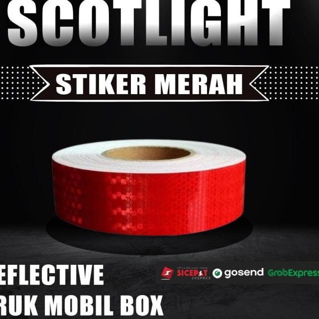 Scotlight / scotlite / reflektif stiker Merah