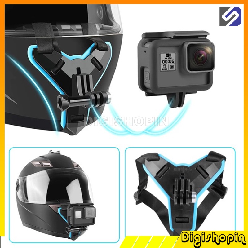Bracket Holder Action Cam Helm Full Face Helmet Chin Mount Holder for GoPro Hero 8 7 5 SJCAM Motorcy