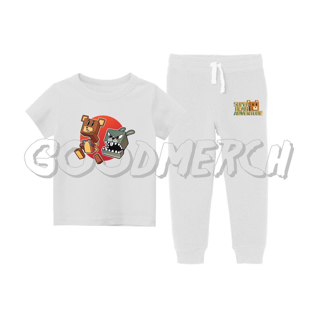 SETELAN ANAK SUPER BEAR ADVENTURE GAME [ KAOS & JOGGER ANAK ]