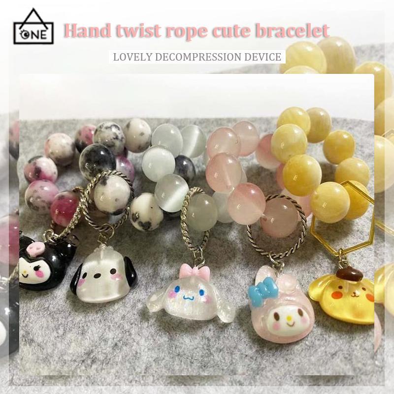 COD❤️Gelang Sanrio Manik-manik Kartun Lucu Korea Gaya Akseoris Fashion-A.one