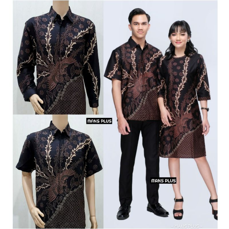 Dress Batik Wanita Jumbo XXXL Atasan Tunik Big Size 4L-5L Batik Couple Modern KSR-Htm