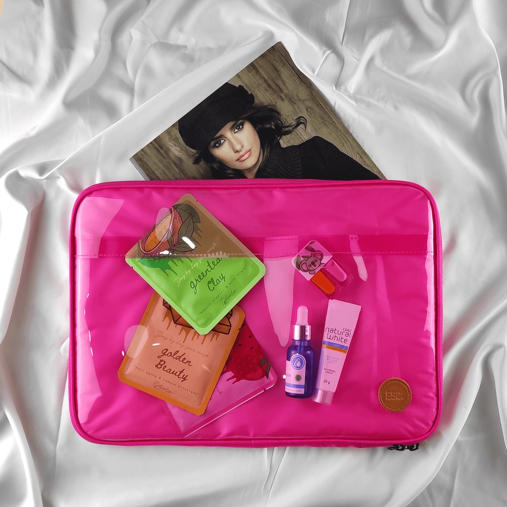 Tas Kuliah - Macbook Case up to 14inch Tranparent Case Laptop - ESCORT