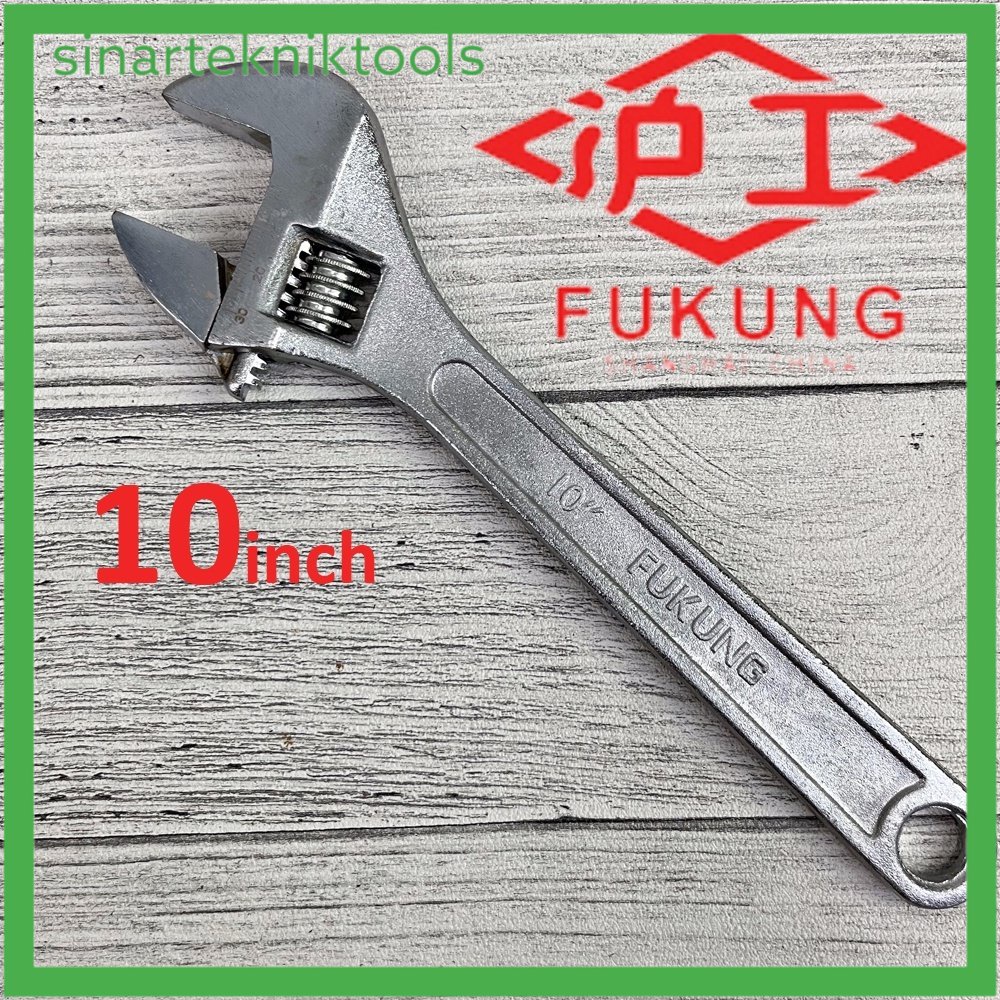 FUKUNG Adjustable Wrench 10 inch Kunci Inggris FUKUNG / Kunci Inggris 10"