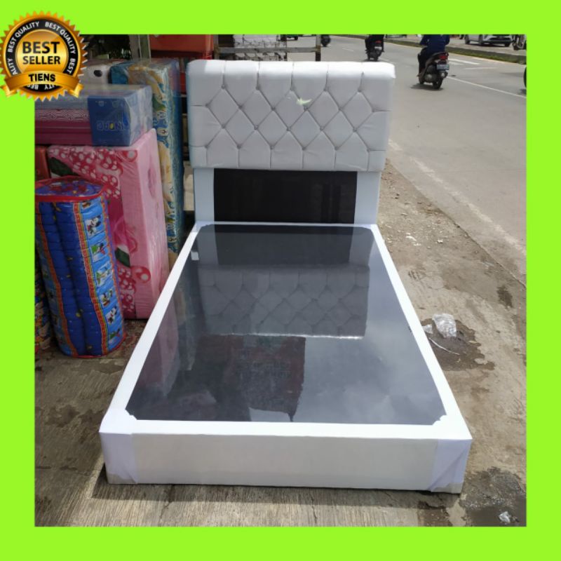 dipan tempat tidur minimalis / set bawah dipan kasur