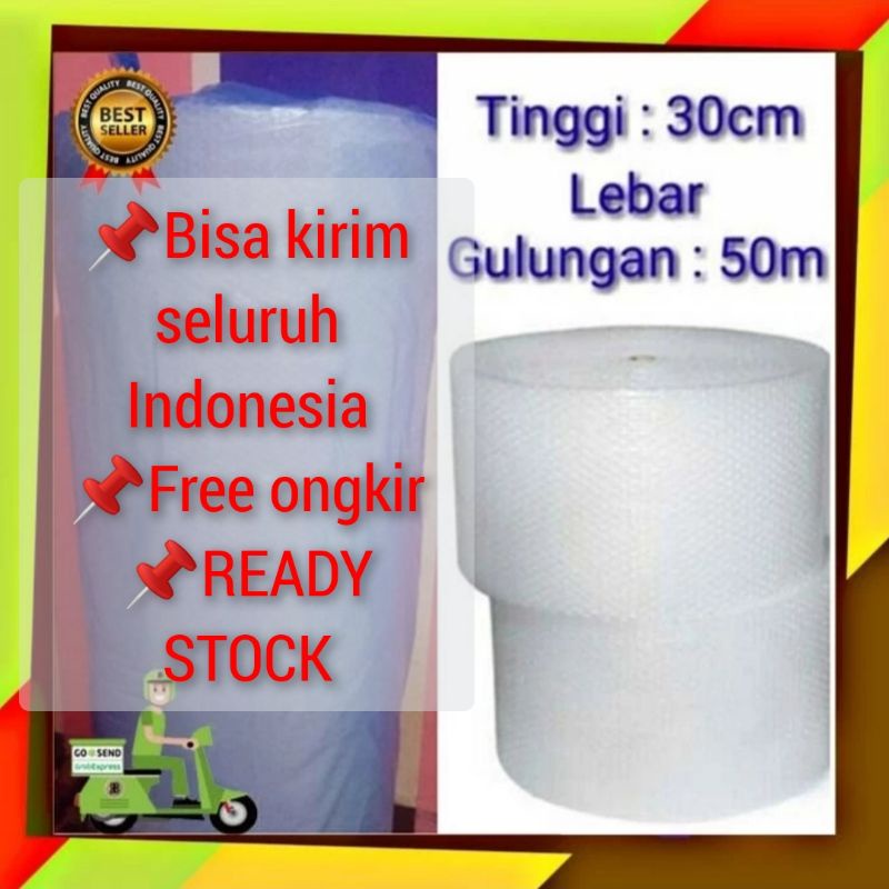 Jual Bubble Wrap Bening Cm X M Hitam Gulungan Tebal Shopee