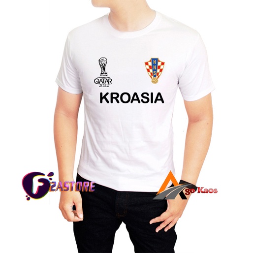 Kaos T-shirts Team Nasional KROASIA piala dunia Qatar 2022 F2Astore