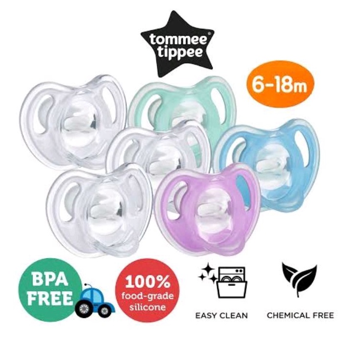 Tommee Tippee Cherry Latex Decorated Soothers Nipple Empeng Pacifier Dot Dodot Bayi 6-18M / 18-36M Months Australia