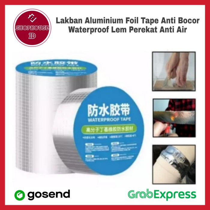 Lem Lakban Anti Bocor Aluminium Foil Tape Waterproof Lem Perekat Anti Air