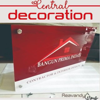 papan nama perusahaan, toko dan kantor |plang akrilik | tebal 3 mm #1
