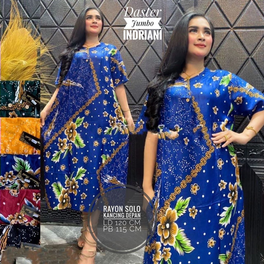 Daster Jumbo Rayon Kancing LD 120 Lengan Pendek