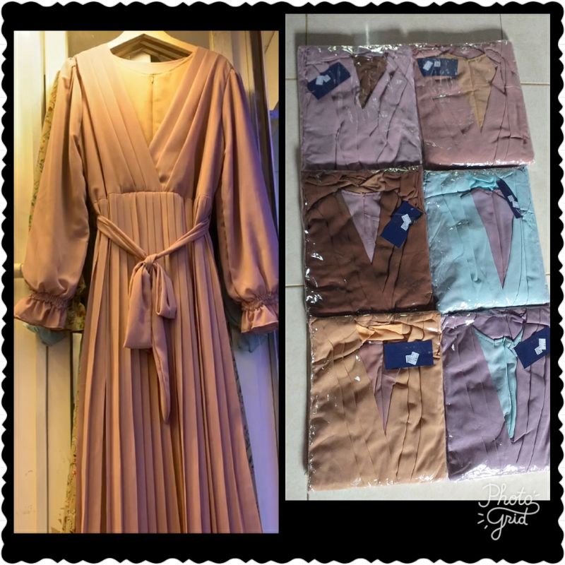 gamis ceruty plisket