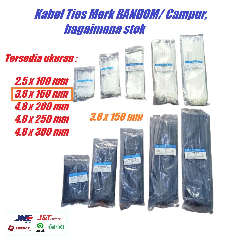 Kabel Tis Ties Cable Tie Tali Ripet 150 mm 150mm 15cm