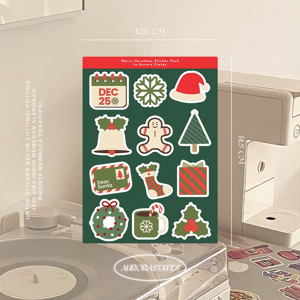 

Sticker Merry Christmas | Sticker Hampers | Custom Sticker Hampers | Custom Stiker Case Hp