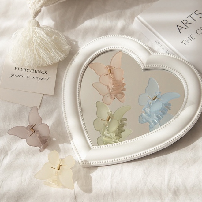 FAIRY BUTTERFLY FROSTED ACRYLIC KOREAN HAIR CLAW JAW CLIPS MINI SMALL JEPIT JEPITAN BADAI JEDAI KLIP RAMBUT KUPU-KUPU KUPU KUPU KECIL KOREA WANITA WOMEN THICK HAIR ACCESSORIES CLUTCHER CLIP ACRYLIC SOLID COLOR MEDIUM FROSTED HARICLIP
