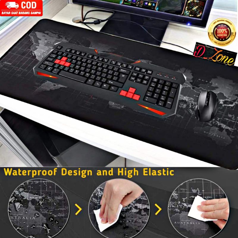 Mouse Pad Gaming World Besar Mousepad Peta Dunia XL