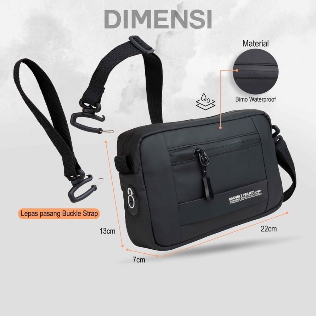 Tas Selempang Pria Sling Bag Waterproof Hand Bag Anti Air