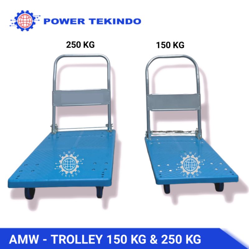 [Ukuran Besar] AMW Troli Lipat 120 KG / 150 KG / 250 KG Trolley Kuat Kokoh Bahan Papan Folding Troll