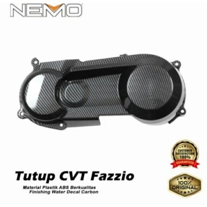 Cover Tutup CVT FAZZIO 125 Carbon Nemo