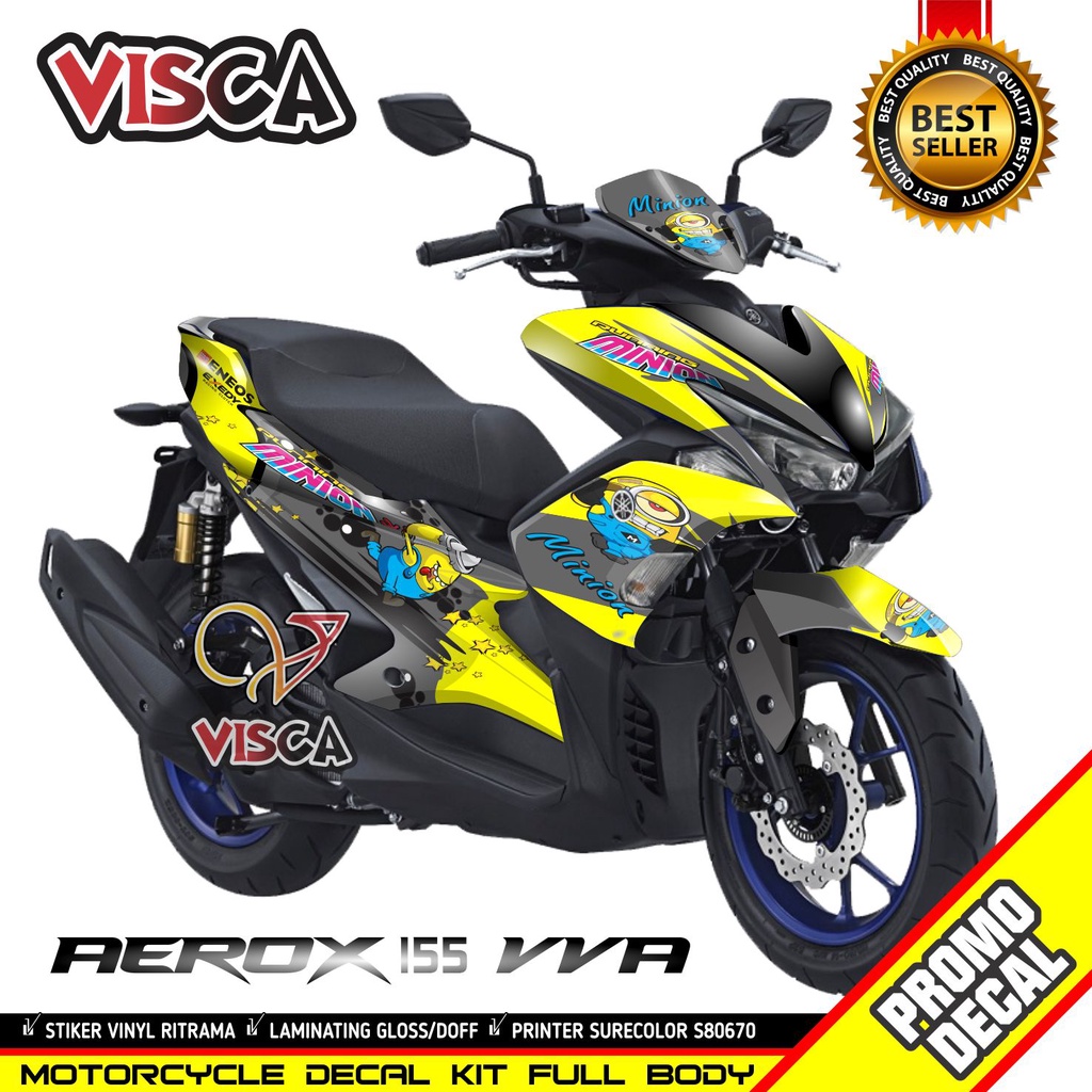 Decal Aerox 155 Full Body Striping Aerox 155 old Stiker Aerox 155 Full Body Minion