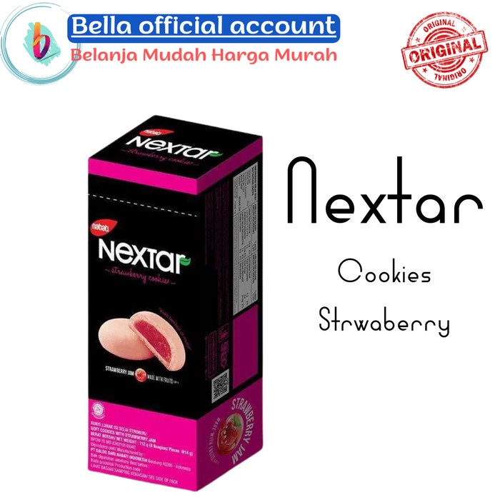 

Nextar Brownies Pineapple Nastar Strwaberry Cookies 8 pcs x 12 gr - Strawberi