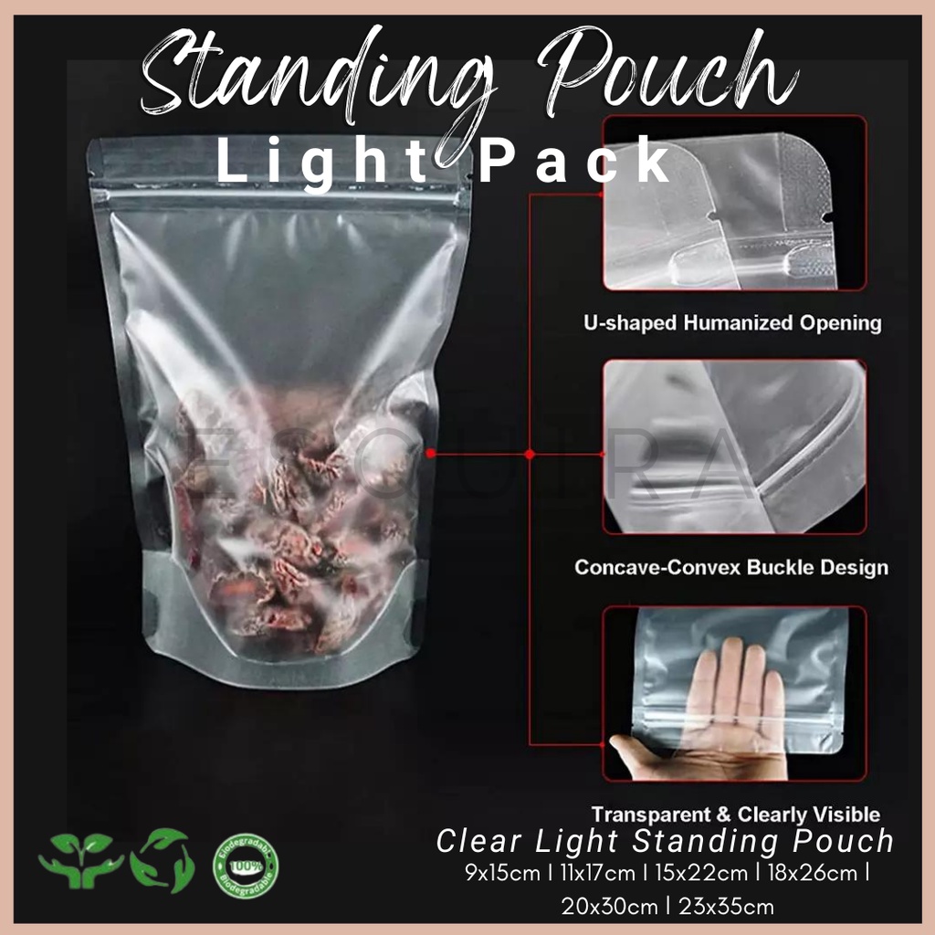 Light Pack Standing Pouch / Standing Pouch Ziplock / Pouch Serbaguna / 10 Pcs