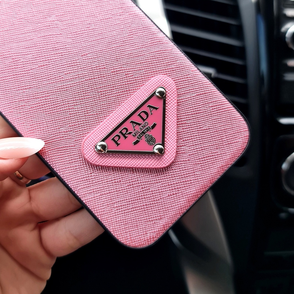 REALME C1 CR1Y C25Y NARZO 50A NARZO 50i  |  PR*D4 (PINK) Soft Case Luxury Logo 3D Beremboss