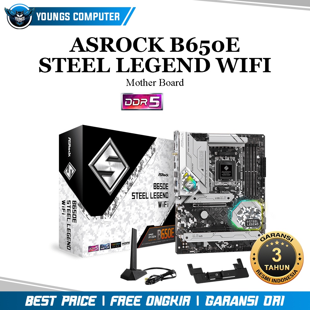 ASROCK B650E STEEL LEGEND WIFI | Mother Board AMD DDR5 AM5 ATX